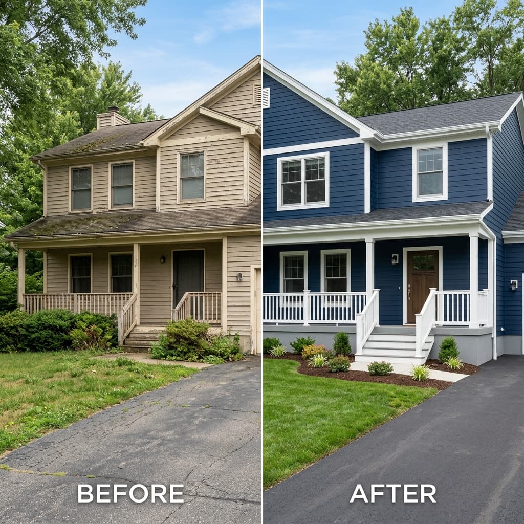 Exterior painting transformation