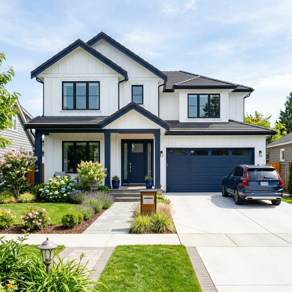Beautiful exterior painting on a residential home